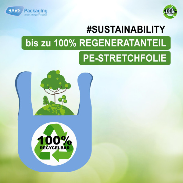 Broschüren-Deckblatt PE-Stretchfolie mit bis zu 100 % Regeneratanteil